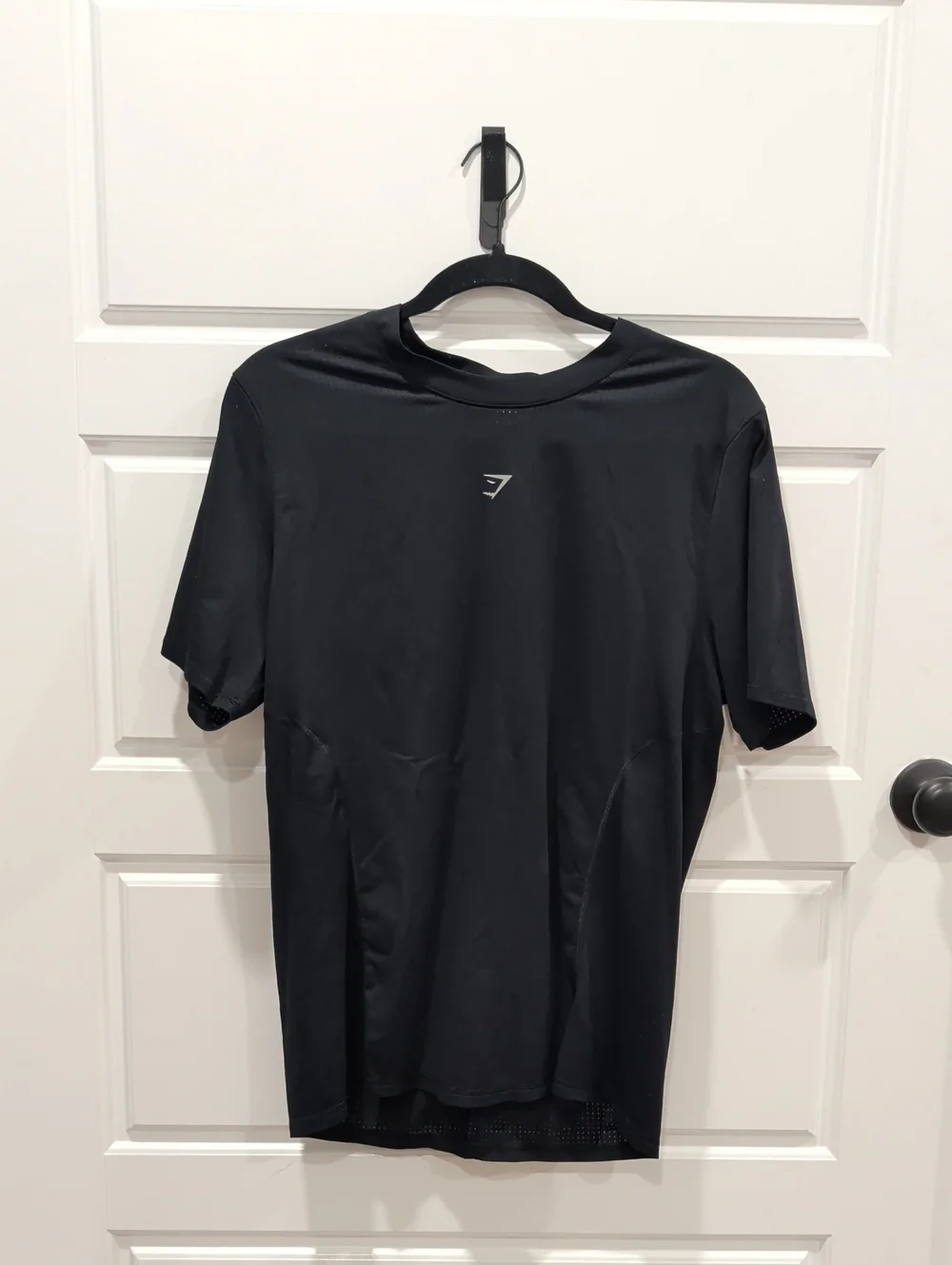 Gymshark Black Short-Sleeve Running Training Tee - Medium - Men's - Black